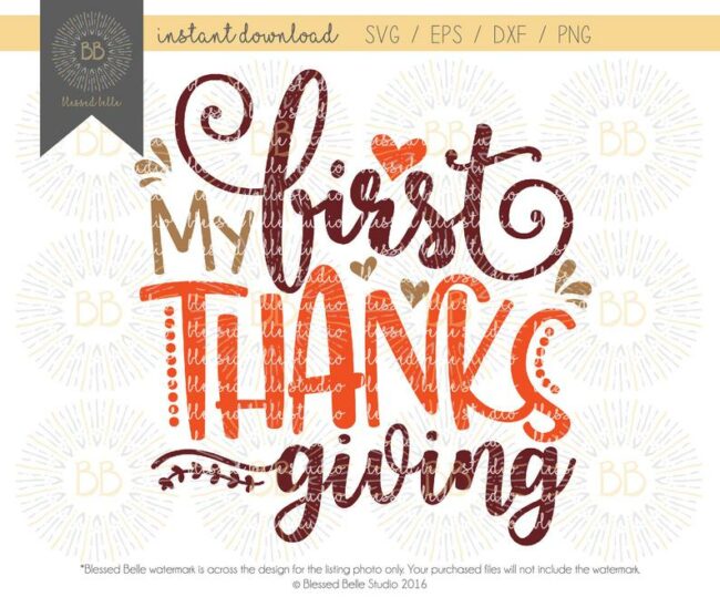 15 Thanksgiving Cut Files from around the web. Use with Cricut and/or Silhouette machines.