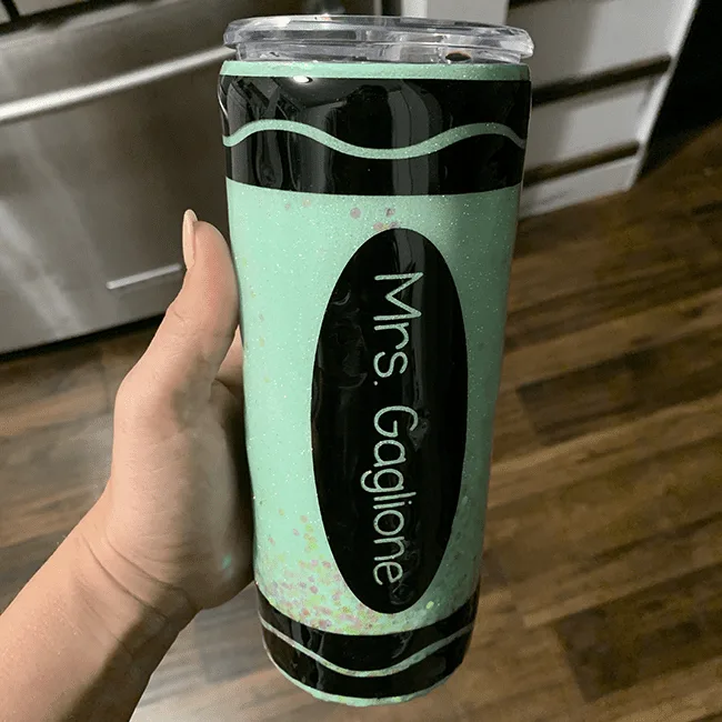 epoxy glitter tumbler