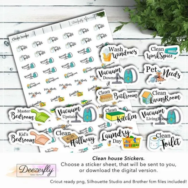 15 Planner Cut Files from around the web. Use with Cricut and/or Silhouette machines.