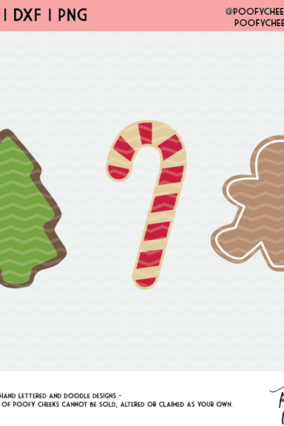 Download Christmas Cookie Cut File Free Svg Png And Dxf Poofy Cheeks PSD Mockup Templates