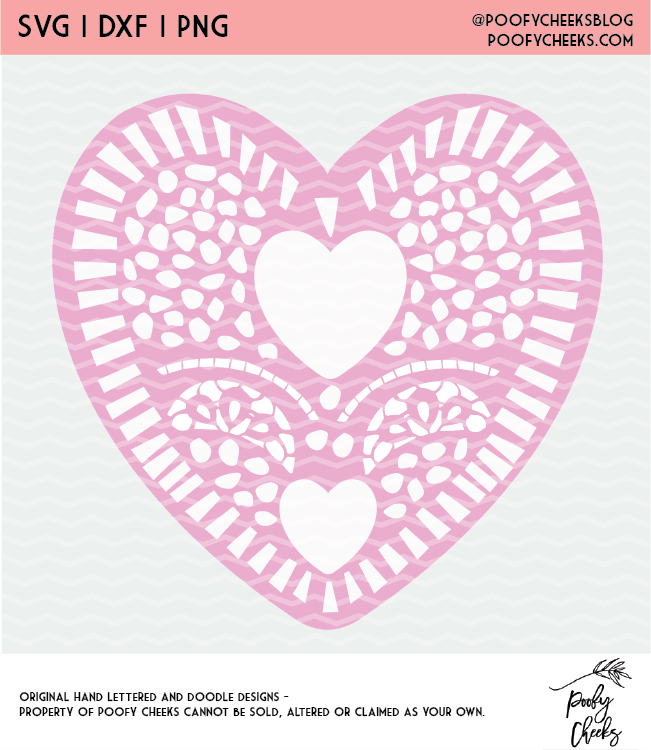 Heart Doily Cut File