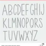 KeKe Alphabet Cut File Handwriting Font