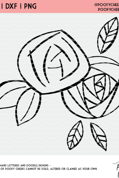 Download Free Hand Drawn Flower Cut File Cricut And Silhouette Svg Png Dxf