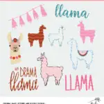 Free Llama Cut File Mini Bundle
