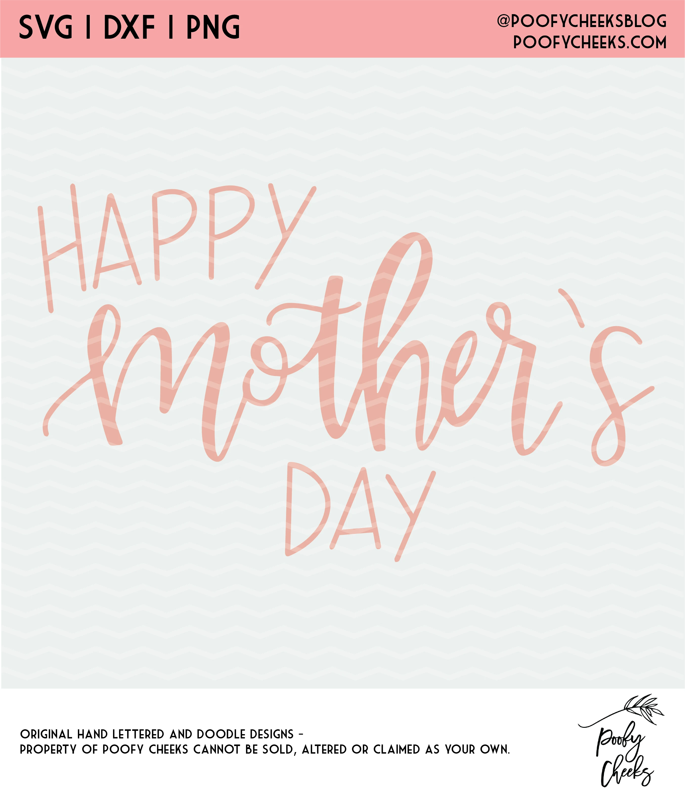 Happy Mother's Day Digital Design - SVG, DXF and PNG