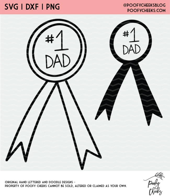 No. 1 Dad Award Cut File for Silhouette and Cricut