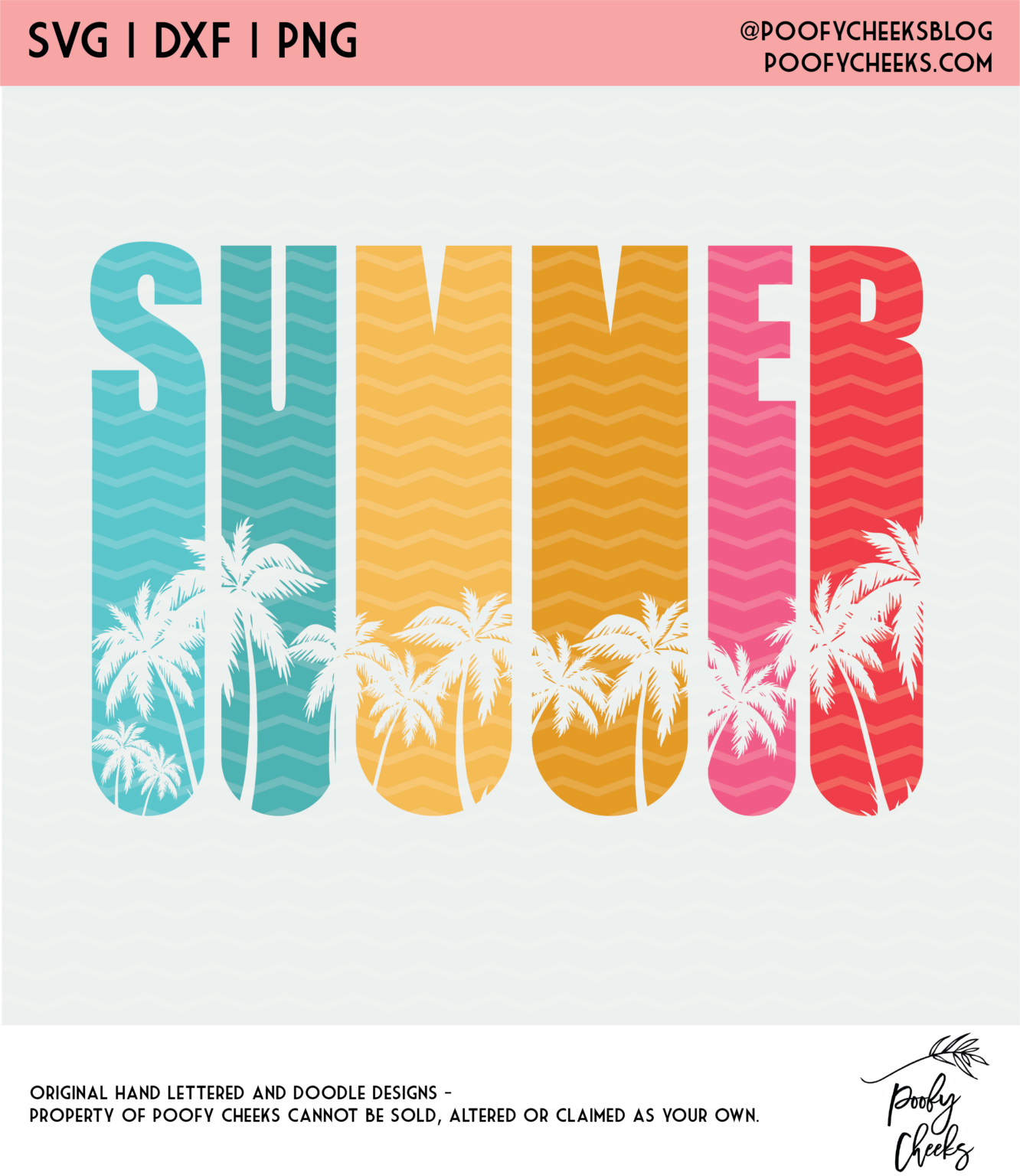 Summer Cut File - SVG, DXF and PNG for Cricut and Silhouette Cameo