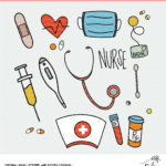 Nurse Cut File - PNG SVG and DXF