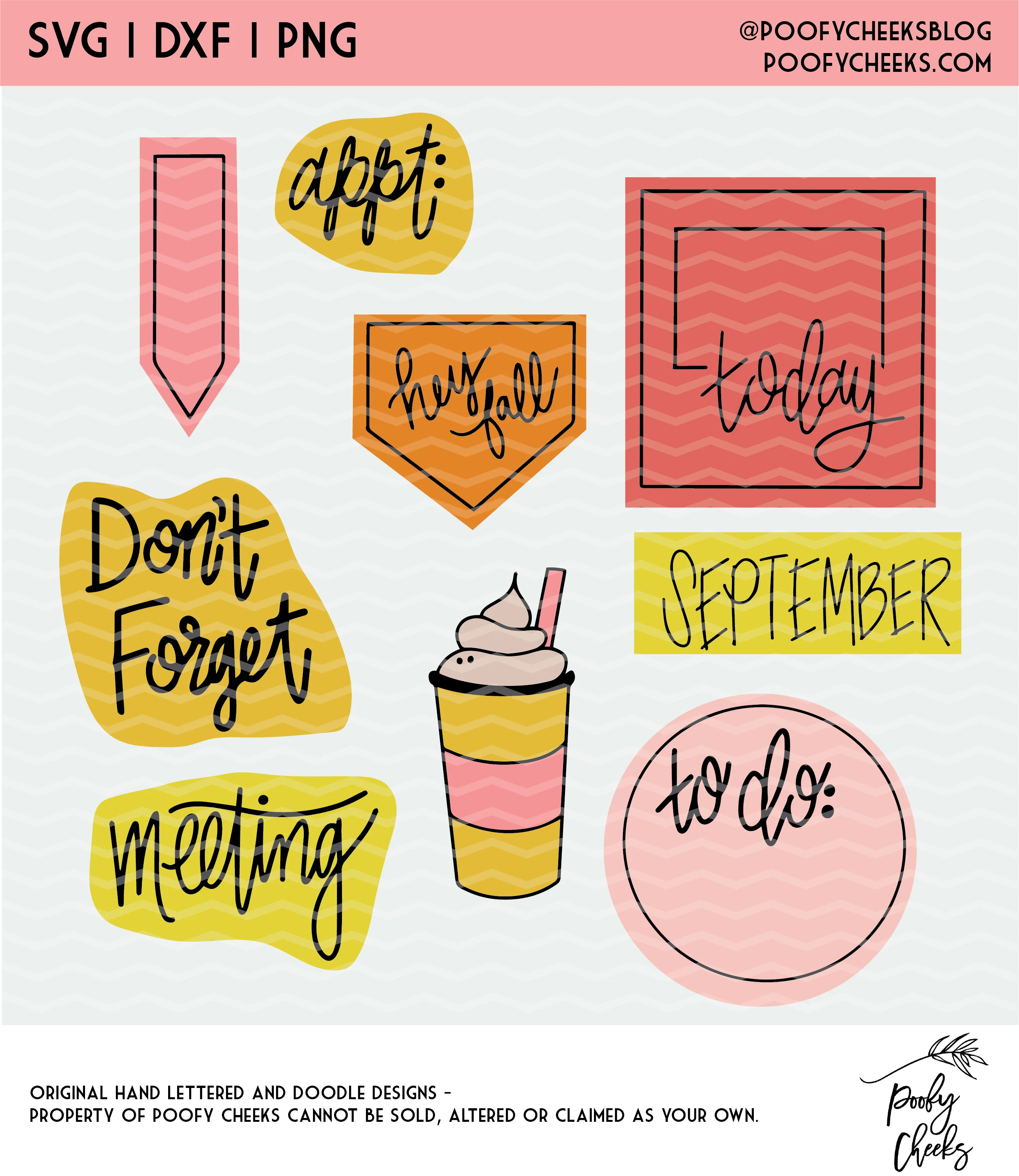 September Planner Cut Files - Digital Designs