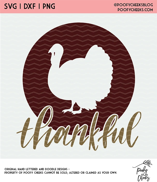 Thankful Thanksgiving Cut File Digital Design