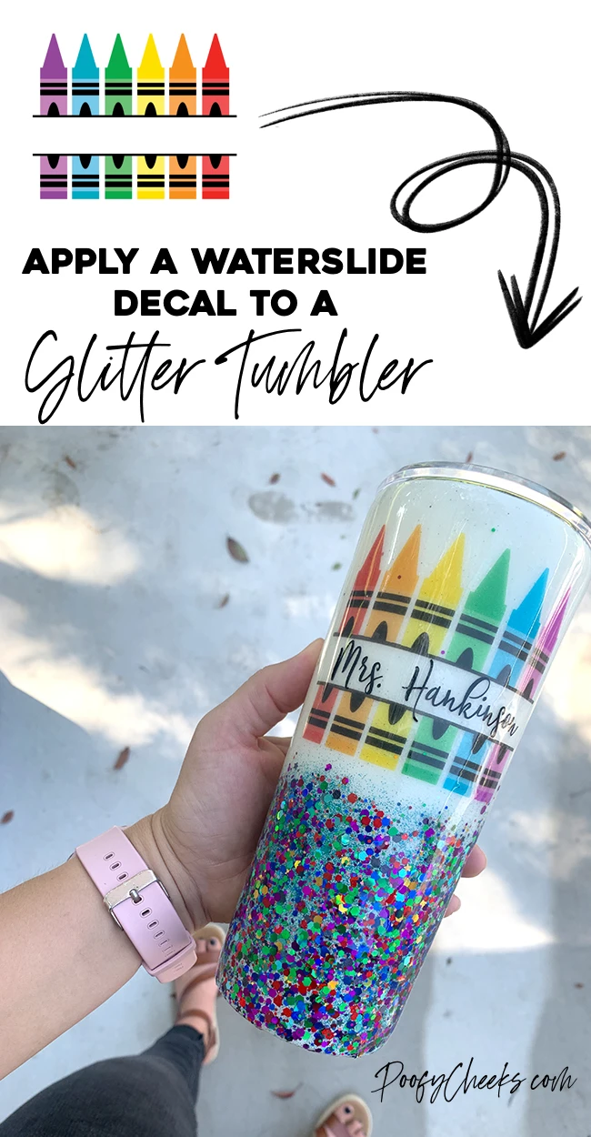 Waterslide Paper for Glitter Tumblers - How to Apply Waterslide
