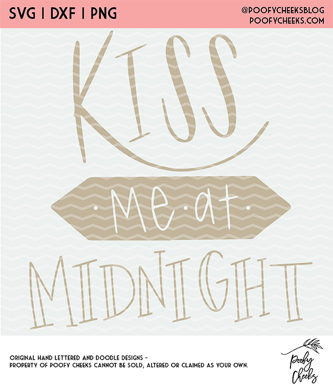 Kiss me at Midnight Cut File Digital Design