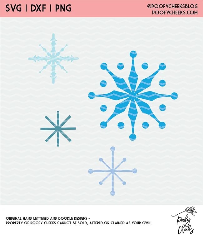 Snowflakes cut file - digital design
