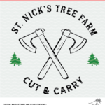St. Nick's Tree Farm Cut File Clipart Digital Design