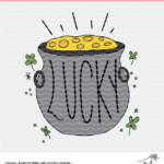 Lucky Pot of Gold Cut File - SVG, DXF, PNG