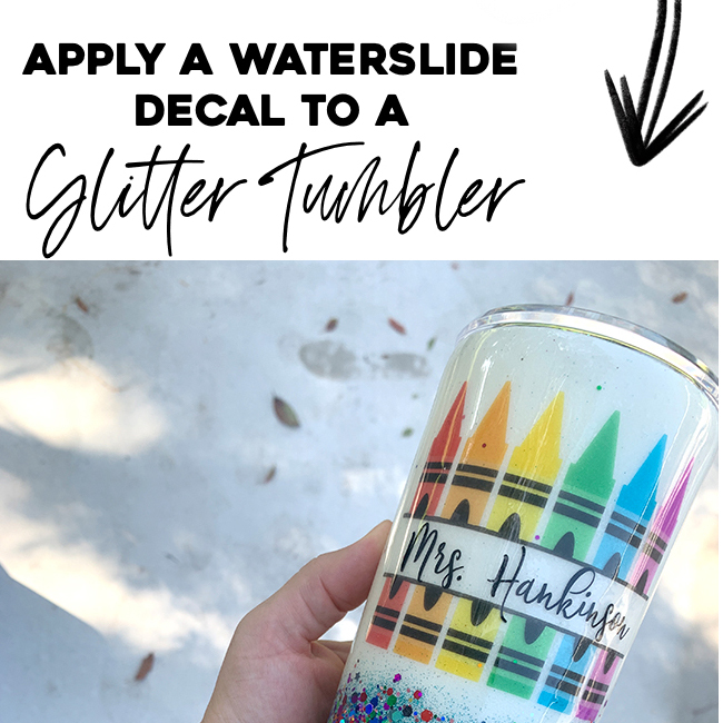 How to apply waterslide paper to a tumbler.