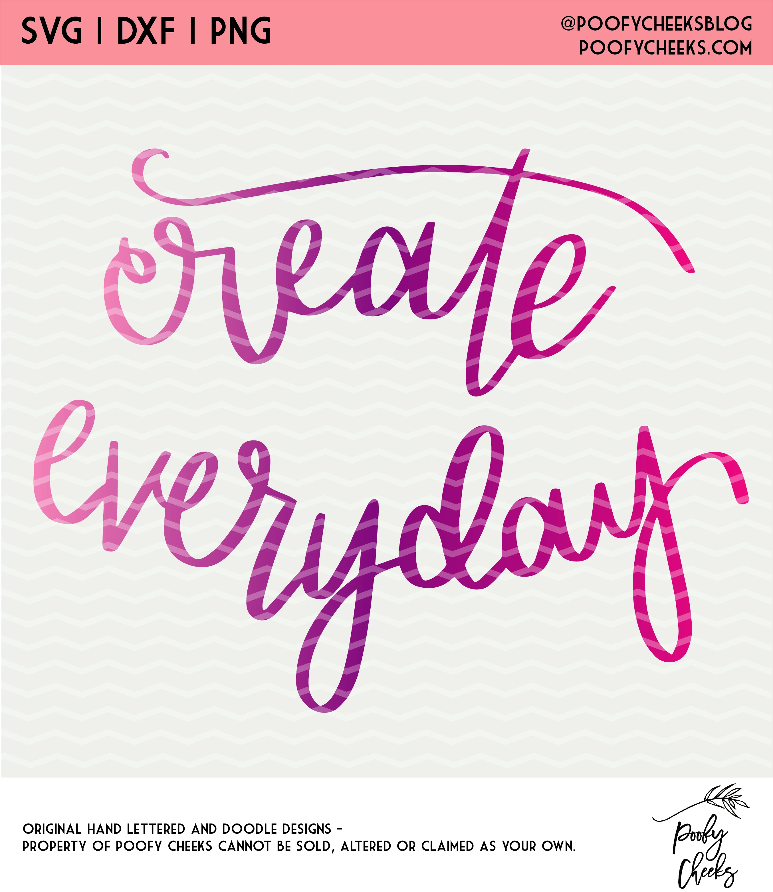 Create Everyday cut file digital design