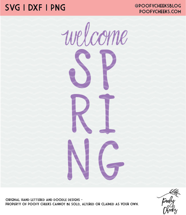 Welcome Spring Digital Design SVG, DXF, PNG