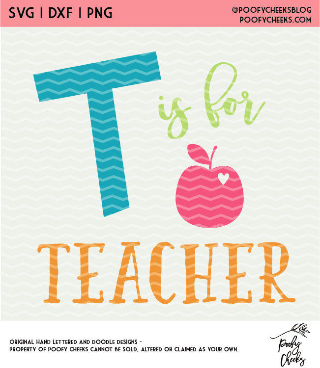 T is for Teacher Digital Design SVG