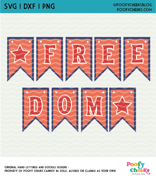 Layered Cardstock Banner Tutorial and Freedom Banner Cut File SVG