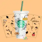 Fall Starbucks Cold Cup SVG