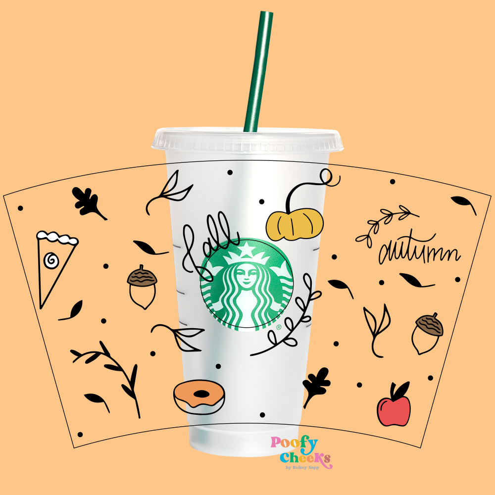 Fall Starbucks Cold Cup SVG