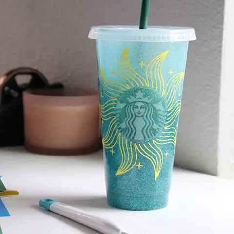 Vinyl Decal on a Starbucks Cold Cup