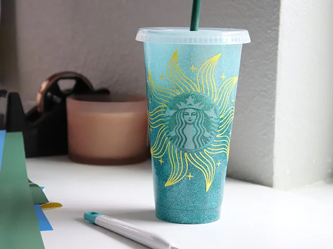 Vinyl Decal on a Starbucks Cold Cup