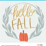 Hello Fall Cut File digital design