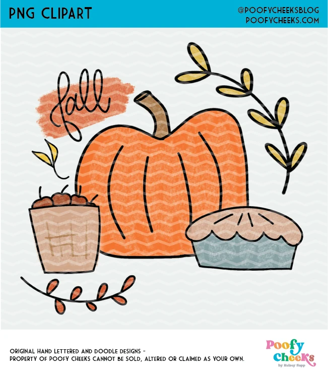 Fall Pumpkin Sublimation PNG