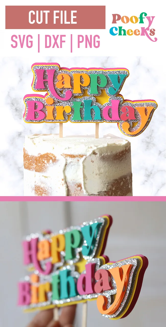 Happy birthday cake topper design Template | PosterMyWall