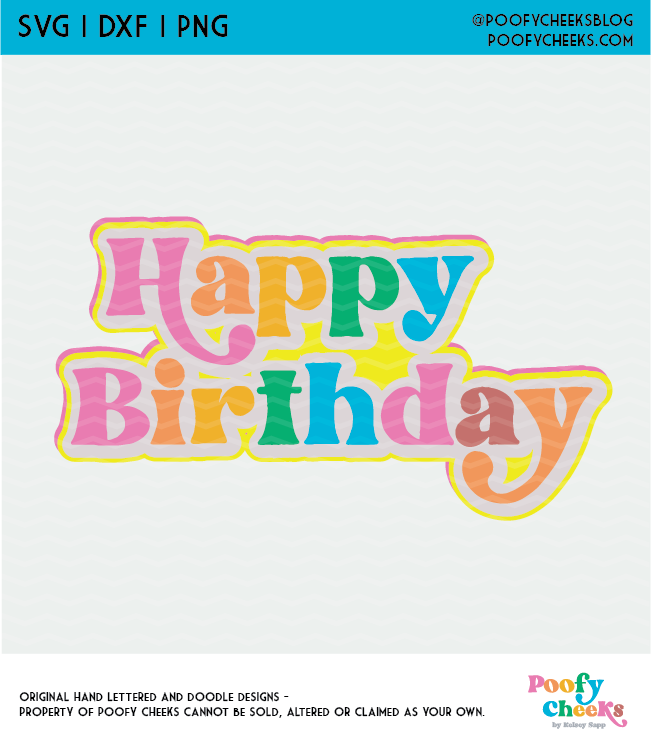 Happy birthday SVG digital design