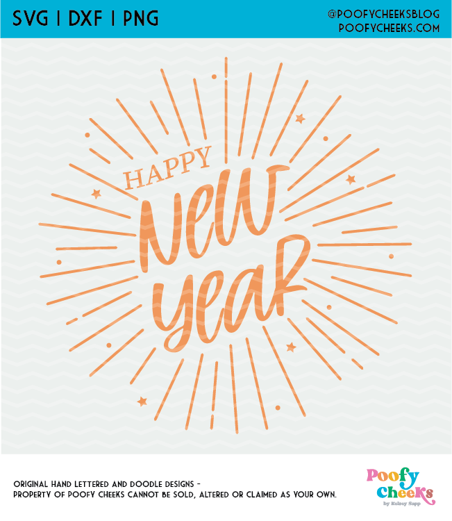 Happy New Year SVG Cut File