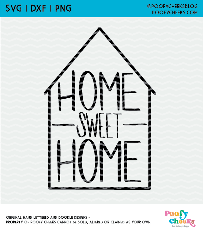 Home Sweet Home Cut File SVG, DXF, PNG