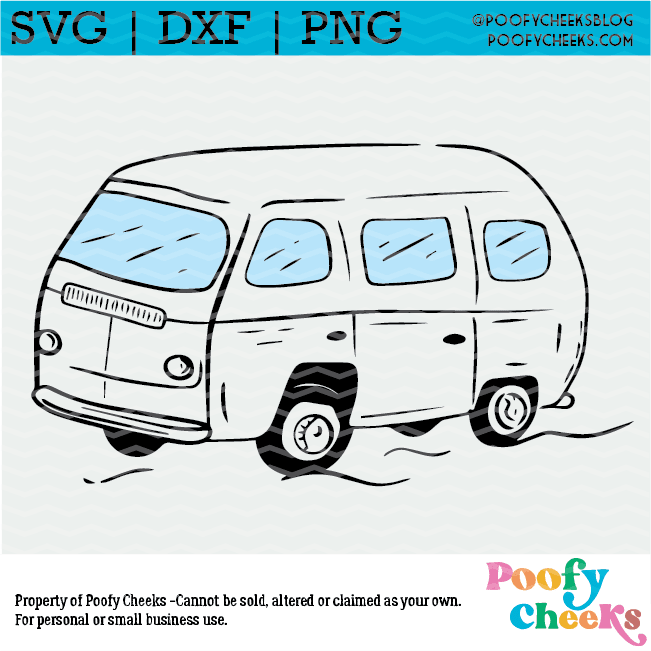 Hippie Van Cut File Digital Design