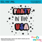 Party in the USA Digital Design SVG, DXF, PNG