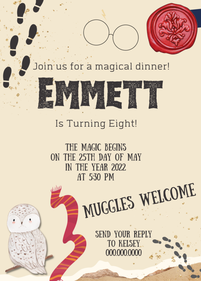 Template Free Printable Harry Potter Invitations - Printable