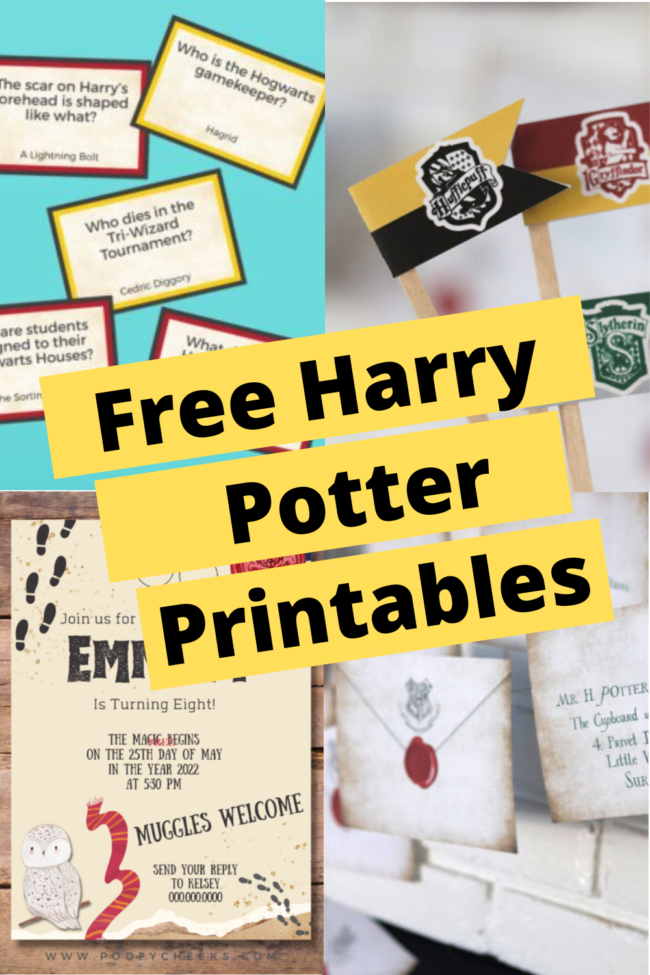 Free Harry Potter Party Printables - Poofy Cheeks