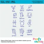 Zodiac Symbols Digital Design