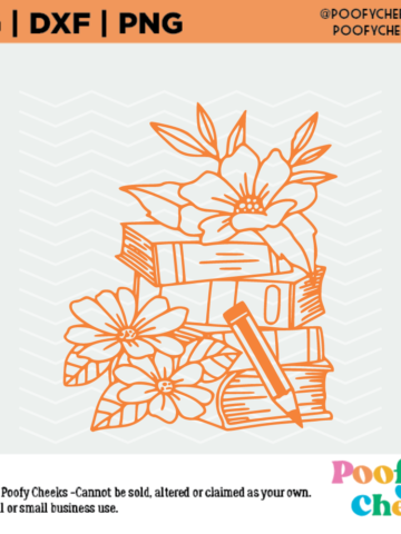 Free Floral Books Cut File (digital design)
