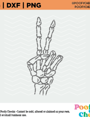 Free Skeleton Hand SVG, DXF, PNG (digital design)