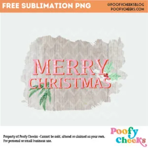 Merry Christmas Sublimation PNG