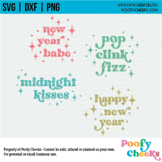 New Year cut file. Free SVG, DXF, PNG.