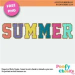 Summer Chenille PNG – Chenille Letters PNG for Sublimation, Direct to Film
