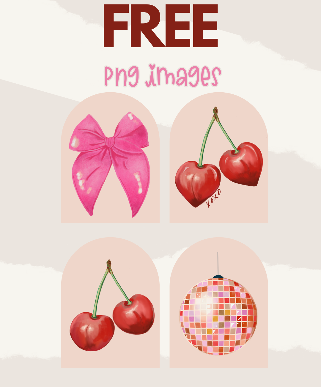 Four free PNG images for Valentine's Day.